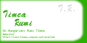 timea rumi business card